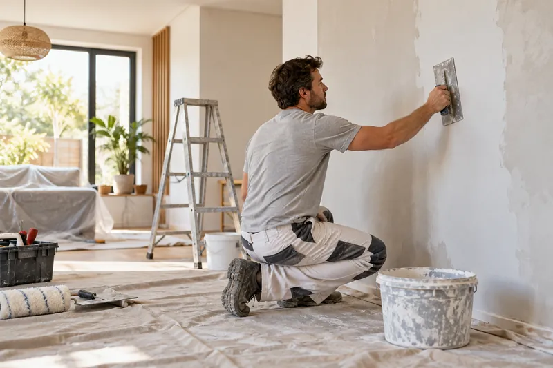Illustration of interior renovation work